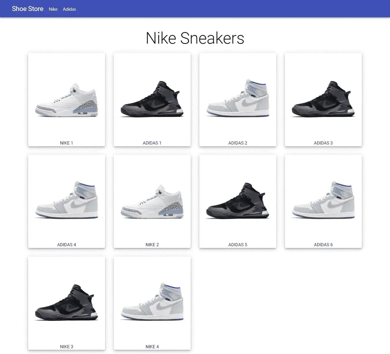 React Shoe Store