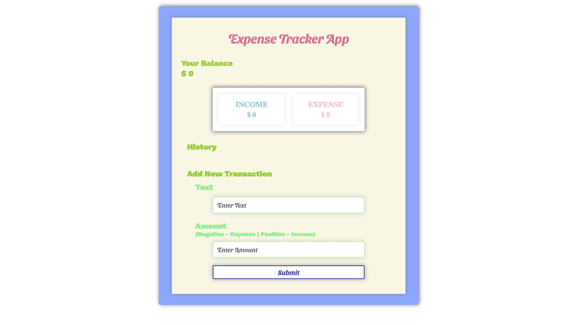 React Expense Tracker App