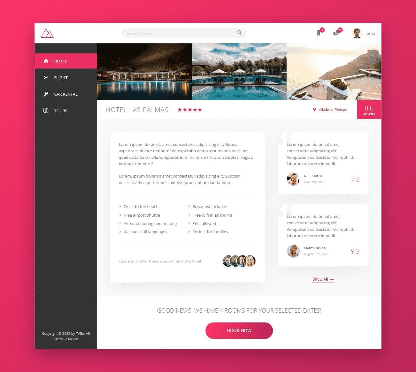 Trillo Hotel UI